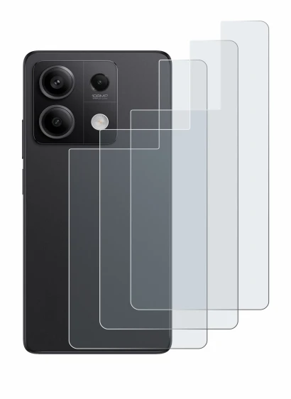 Image of the device Xiaomi Redmi Note 13 Pro 5G (Back) with a wide variety of screen protectors.