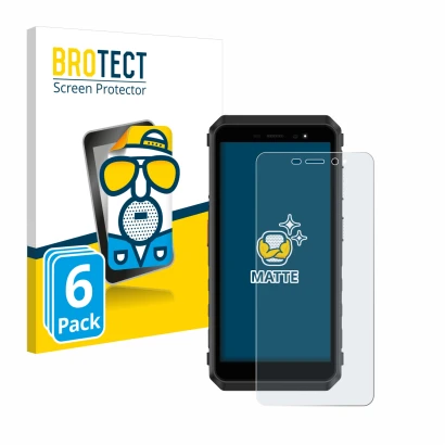 Front side of a product packaging with the brand logo BROTECT. Next to it is the device Ulefone Power Armor X11 Pro shown with