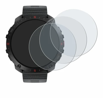 Image of the device Polar Grit X2 Pro with a wide variety of screen protectors.