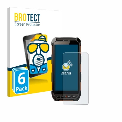Front side of a product packaging with the brand logo BROTECT. Next to it is the device iDTronic C9 RED shown with the corresp