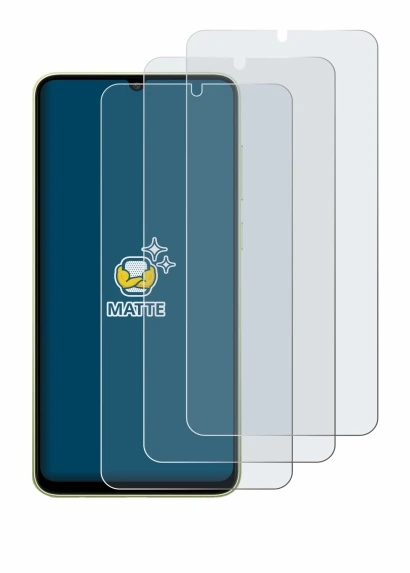 Image of the device Samsung Galaxy A05 with a wide variety of screen protectors.