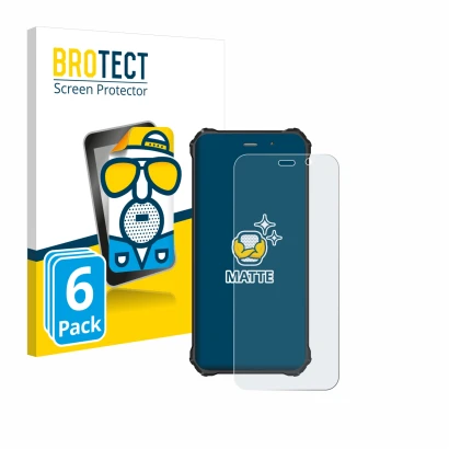 Front side of a product packaging with the brand logo BROTECT. Next to it is the device Fossibot F101P shown with the correspo