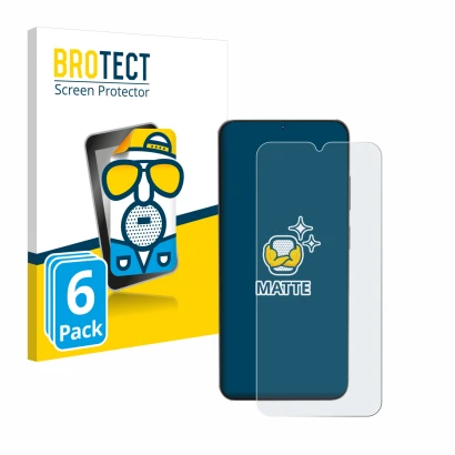 Front side of a product packaging with the brand logo BROTECT. Next to it is the device Doogee N55 shown with the correspondin