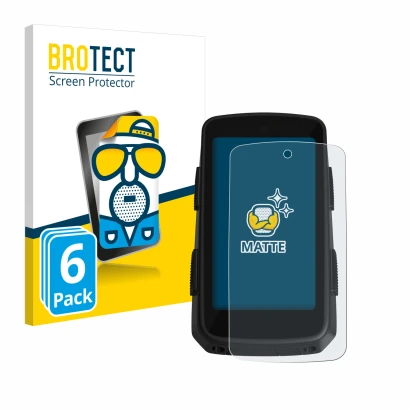 Front side of a product packaging with the brand logo BROTECT. Next to it is the device Hammerhead Karoo 3 shown with the corr