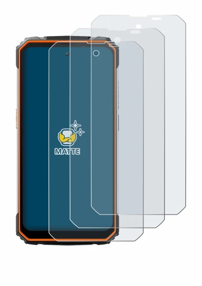 Image of the device Blackview BV8100 with a wide variety of screen protectors.