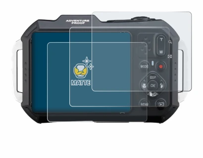 Image of the device Ricoh Pentax WG-1000 with a wide variety of screen protectors.