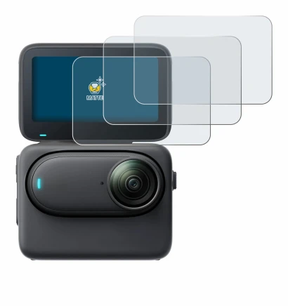 Image of the device Insta360 Go 3S with a wide variety of screen protectors.