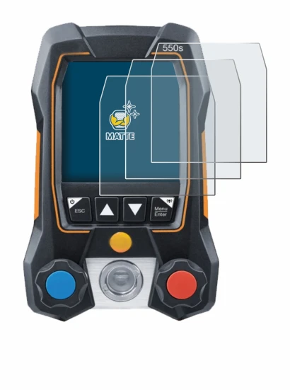 Image of the device Testo 550s with a wide variety of screen protectors.