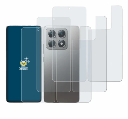 Image of the device Xiaomi 14T (Front+Back) with a wide variety of screen protectors.