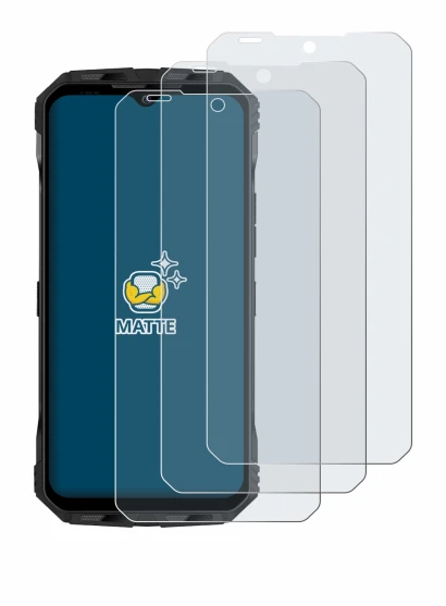 Image of the device Doogee V Max Plus with a wide variety of screen protectors.