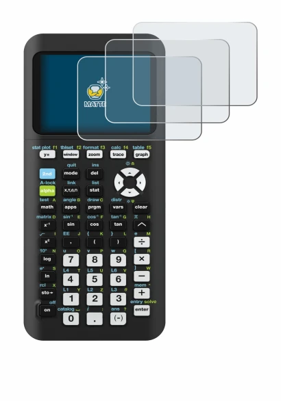 Image of the device Texas Instruments TI-84 Plus CE-T Python with a wide variety of screen protectors.