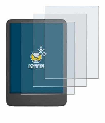 Image of the device Amazon Kindle 2024 with a wide variety of screen protectors.