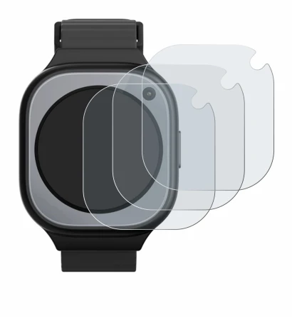 Image of the device Xplora X6Pro with a wide variety of screen protectors.