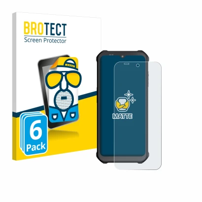 Front side of a product packaging with the brand logo BROTECT. Next to it is the device Sonim XP400 shown with the correspondi