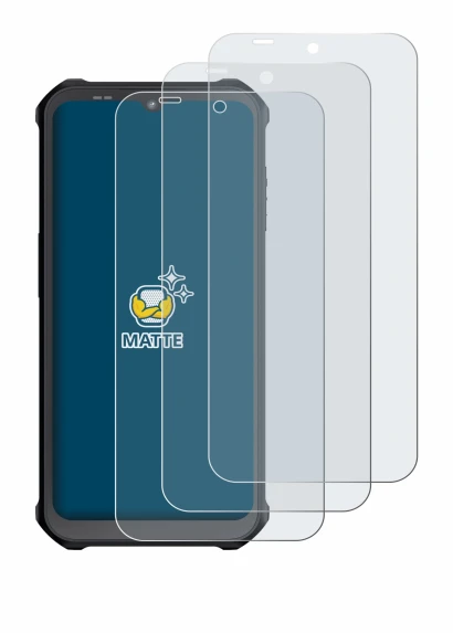 Image of the device Sonim XP400 with a wide variety of screen protectors.
