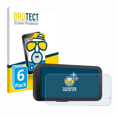 Front side of a product packaging with the brand logo BROTECT. Next to it is the device Volam RC15B 6.25" shown with the corre