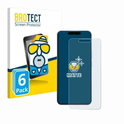Front side of a product packaging with the brand logo BROTECT. Next to it is the device Oukitel P1 shown with the correspondin