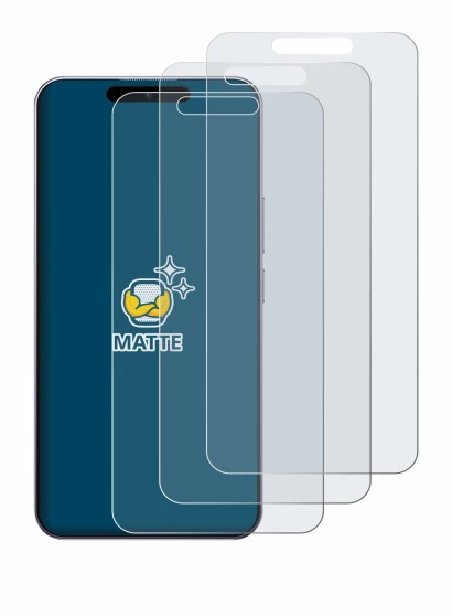 Image of the device Oukitel P1 with a wide variety of screen protectors.