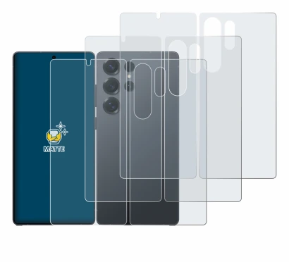 Image of the device Samsung Galaxy S25 Ultra (Front+Back) with a wide variety of screen protectors.