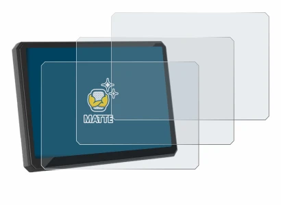 Image of the device Carpuride W502BS 5" with a wide variety of screen protectors.