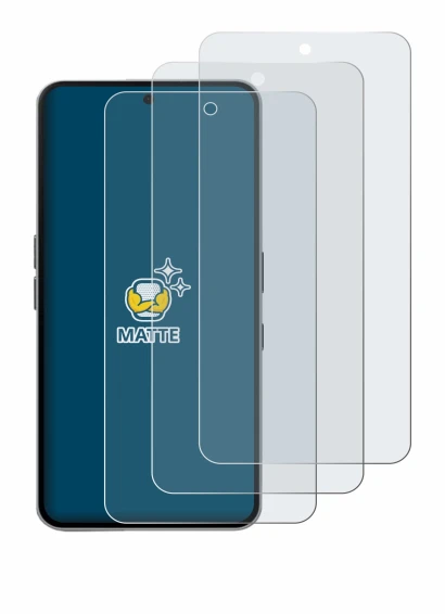 Image of the device Nothing Phone (3a) Pro with a wide variety of screen protectors.