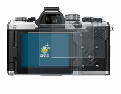 Image of the device OM System OM-3 with a wide variety of screen protectors.