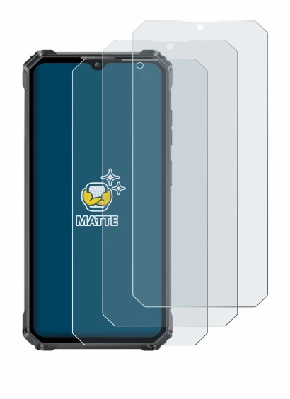 Image of the device Oukitel G1 with a wide variety of screen protectors.