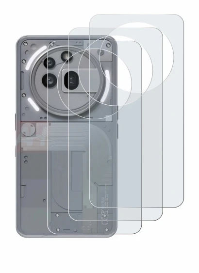 Image of the device Nothing Phone (3a) Pro (Back) with a wide variety of screen protectors.