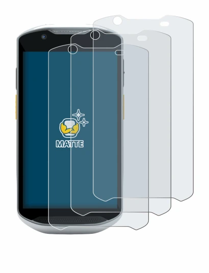 Image of the device Zebra TC52x-HC with a wide variety of screen protectors.