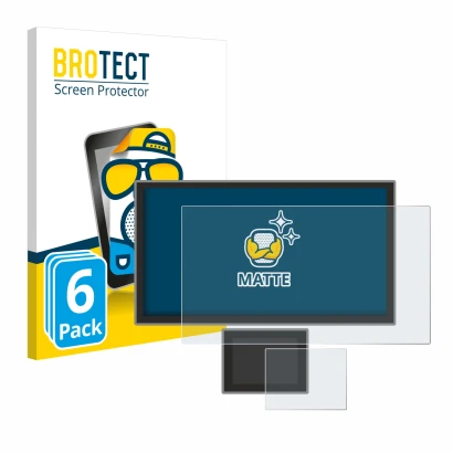 Front side of a product packaging with the brand logo BROTECT. Next to it is the device Icom IC-7760 shown with the correspond