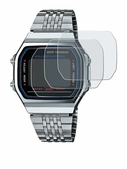 Image of the device Casio iconic ABL-100WE-1A with a wide variety of screen protectors.