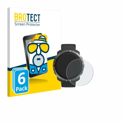 Front side of a product packaging with the brand logo BROTECT. Next to it is the device Polar Grit X2 shown with the correspon