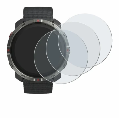 Image of the device Polar Grit X2 with a wide variety of screen protectors.