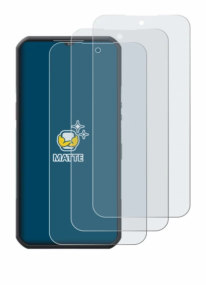 Image of the device Oukitel WP55 Pro with a wide variety of screen protectors.