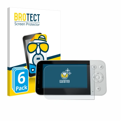 Front side of a product packaging with the brand logo BROTECT. Next to it is the device Philips Avent SCD951/26 shown with the