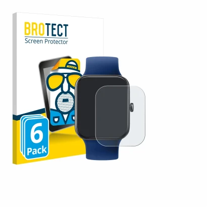 Front side of a product packaging with the brand logo BROTECT. Next to it is the device Decathlon CW500 M shown with the corre