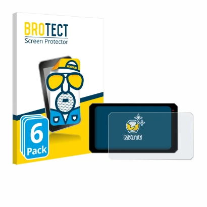 Front side of a product packaging with the brand logo BROTECT. Next to it is the device Chigee AIO-6 Max shown with the corres