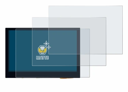 Image of the device Waveshare 4.3" with a wide variety of screen protectors.