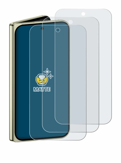 Image of the device Google Pixel 10 Pro Fold with a wide variety of screen protectors.