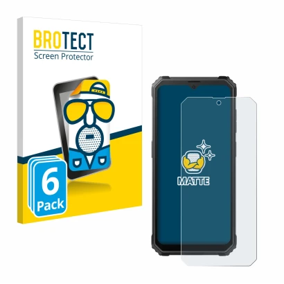 Front side of a product packaging with the brand logo BROTECT. Next to it is the device Blackview BV4800 shown with the corres