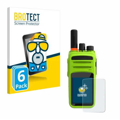 Front side of a product packaging with the brand logo BROTECT. Next to it is the device Talkpod N58 Plus shown with the corres