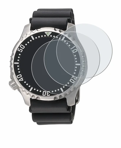 Image of the device Citizen NY0040 with a wide variety of screen protectors.