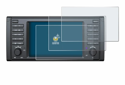 Image of the device Eonon E39A12S with a wide variety of screen protectors.