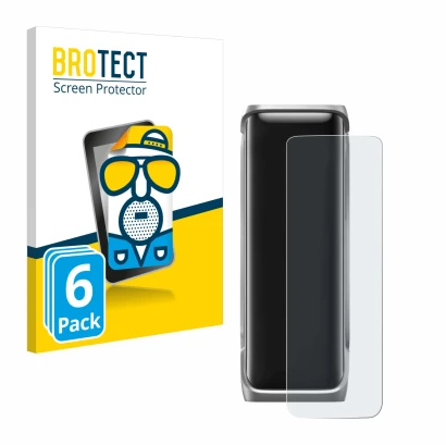 Front side of a product packaging with the brand logo BROTECT. Next to it is the device EcoFlow Rapid Pro X shown with the cor