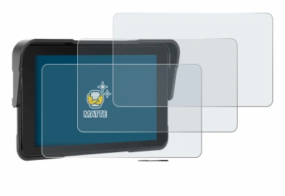 Image of the device Sixwin P2 5" with a wide variety of screen protectors.