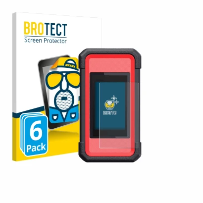 Front side of a product packaging with the brand logo BROTECT. Next to it is the device Launch X431 SmartLink C V2.0 shown wit