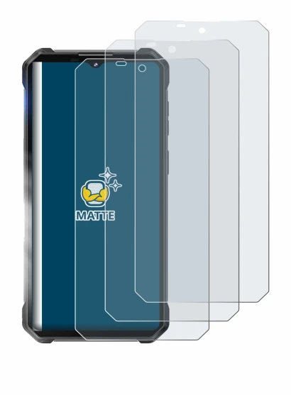 Image of the device Oukitel WP53 Pro with a wide variety of screen protectors.