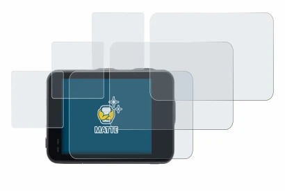 Image of the device Akaso Brave 7 with a wide variety of screen protectors.