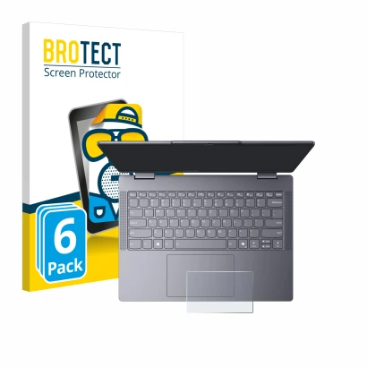 Front side of a product packaging with the brand logo BROTECT. Next to it is the device Lenovo IdeaPad 5 2-in-1 14" Touchpad s