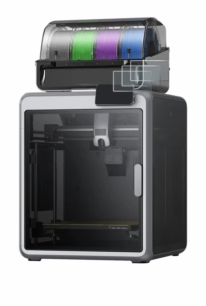 Image of the device Creality K2 with a wide variety of screen protectors.